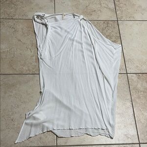 Elegant White Draped Dress